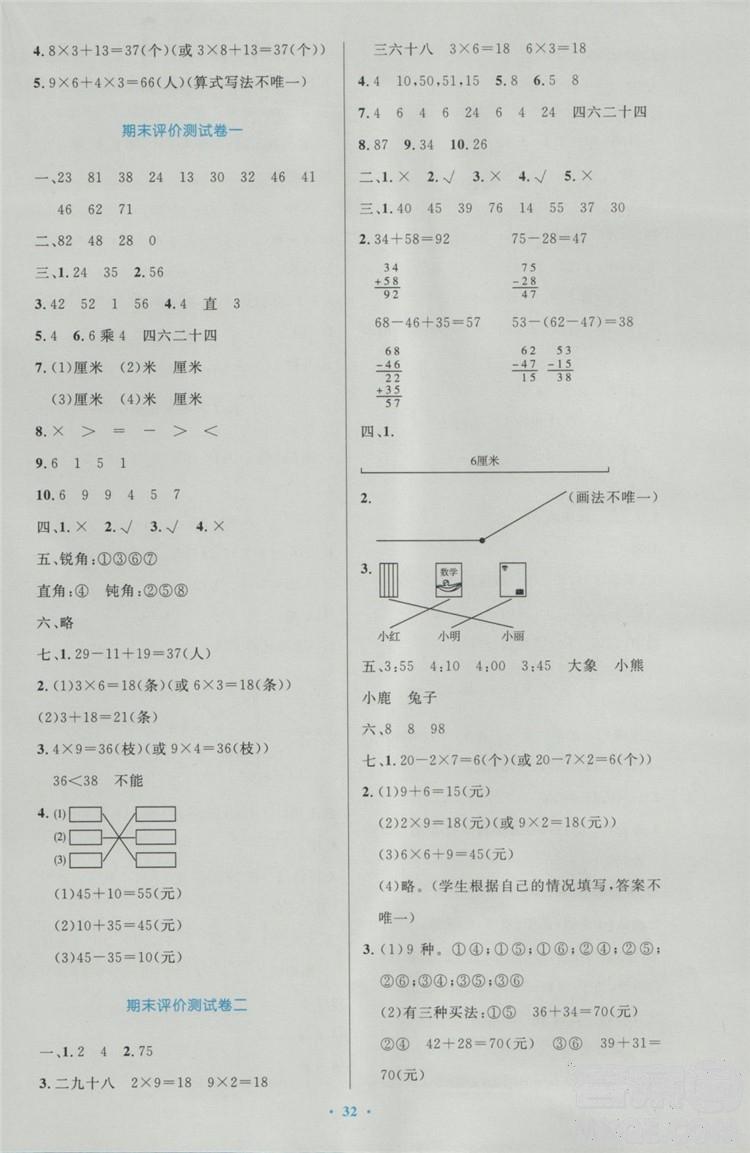 2018年小學(xué)同步測控優(yōu)化設(shè)計二年級數(shù)學(xué)上冊人教版 第12頁