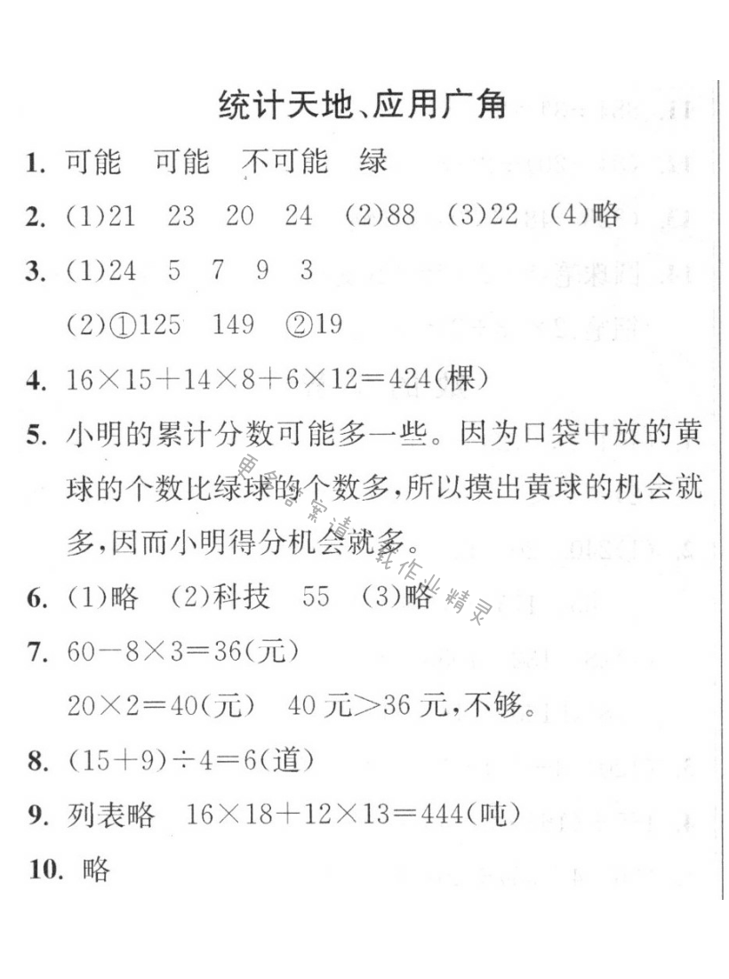 统计天地、应用广角