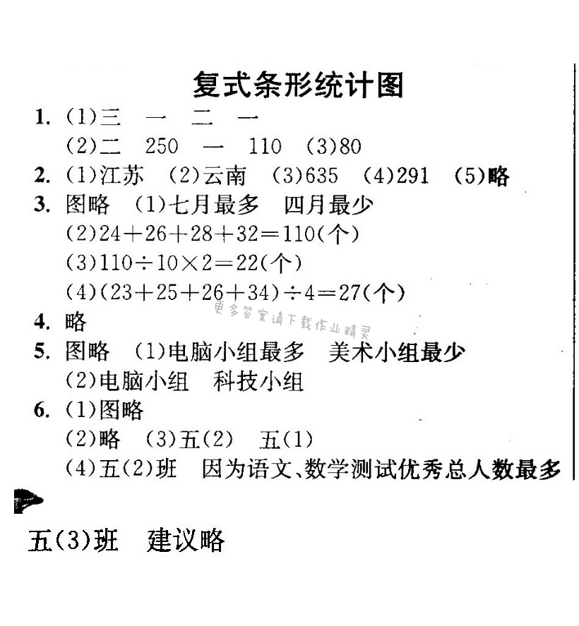 复式条形统计图