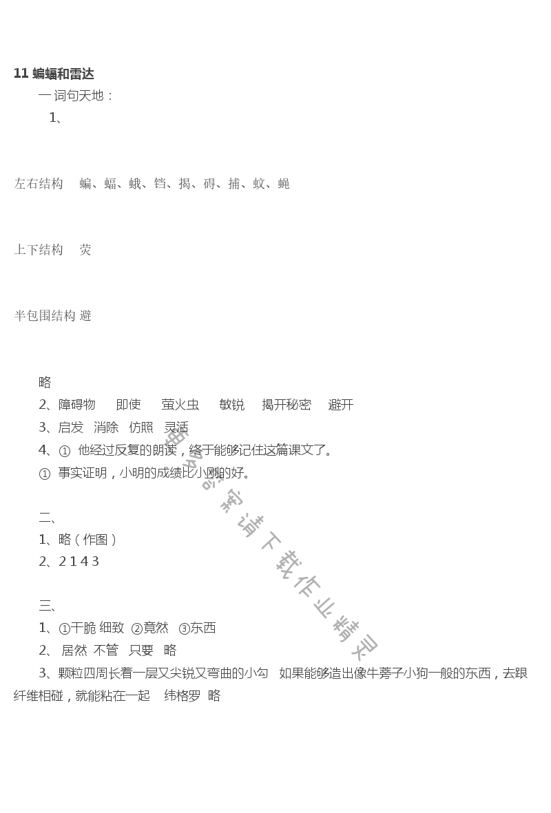 蝙蝠和雷达同步解析与测评答案