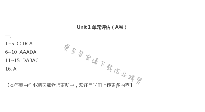 2020年創(chuàng)新優(yōu)化訓(xùn)練單元測(cè)試卷七年級(jí)英語上冊(cè)譯林版 第1頁