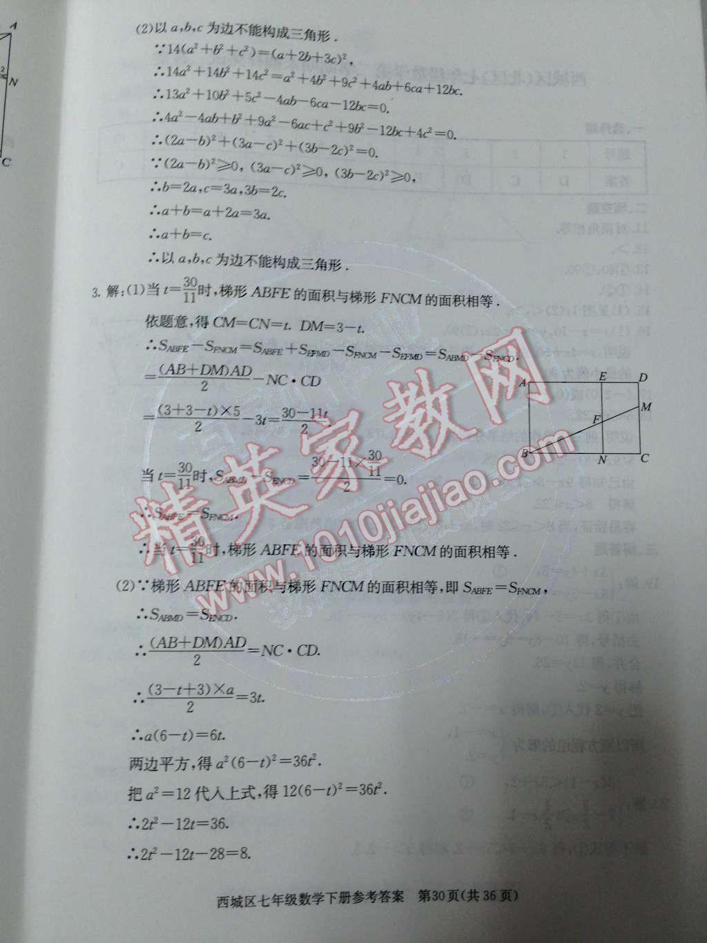 2014年學(xué)習(xí)探究診斷七年級(jí)數(shù)學(xué)下冊(cè)人教版 測(cè)試卷第77頁