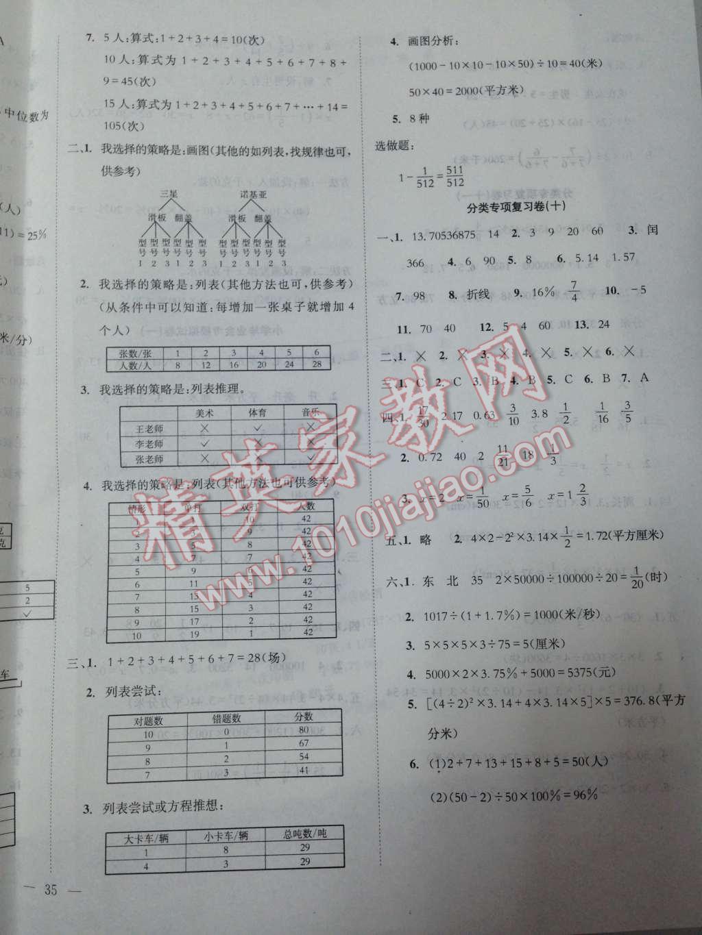 2014年黃岡小狀元達標卷六年級數(shù)學下冊北師大版 第18頁