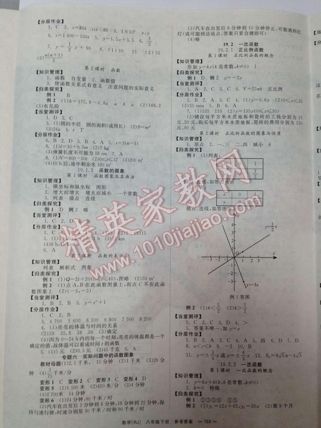 2014年全效學習八年級數(shù)學下冊人教版 第十九章 一次函數(shù)第35頁