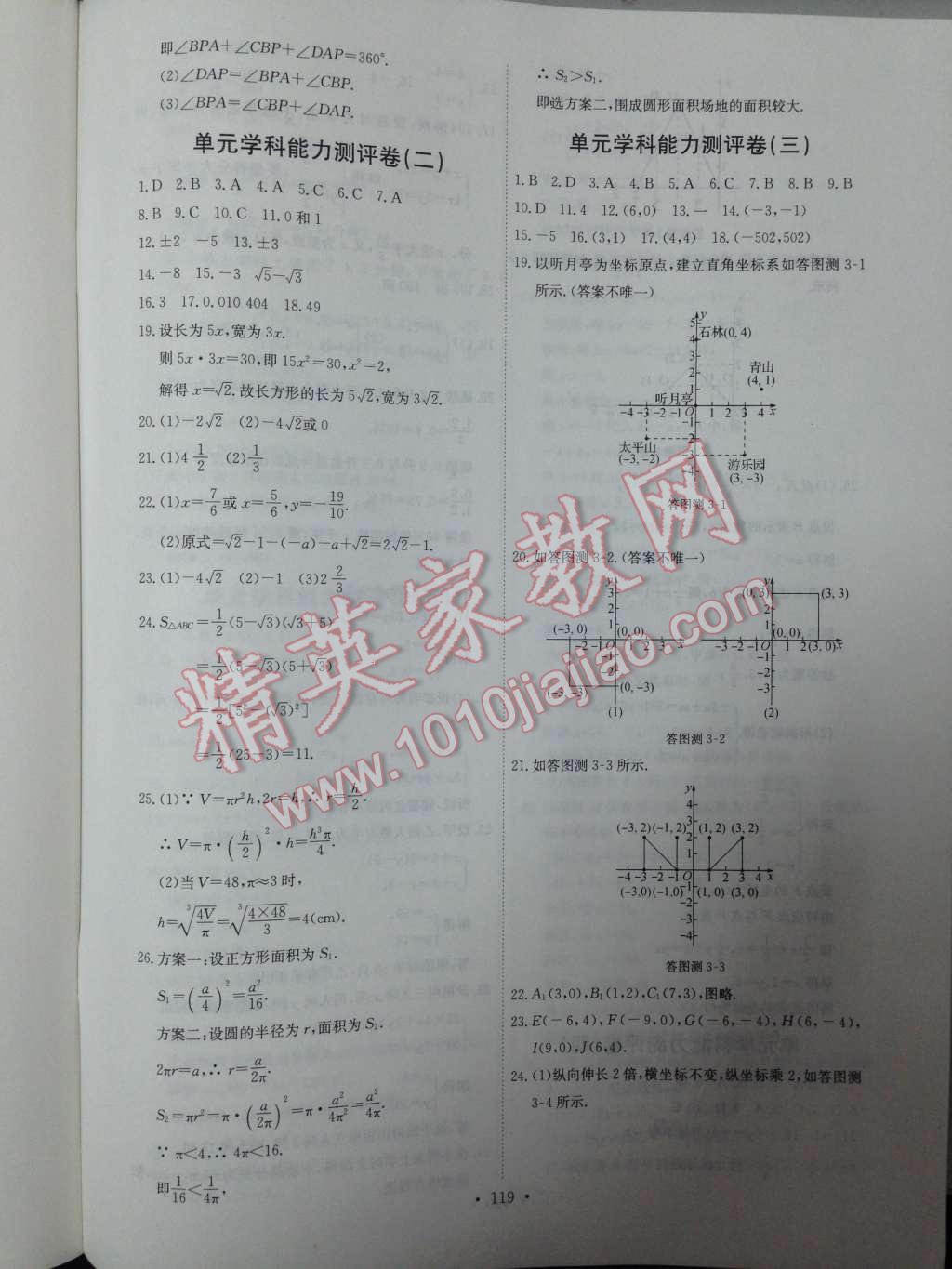 2014年能力培养与测试七年级数学下册人教版 学科能力测评卷第64页