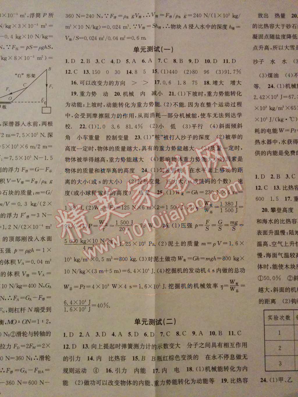 2014年名校課堂助教型教輔九年級物理下冊人教版 力學(xué)專題復(fù)習(xí)第55頁