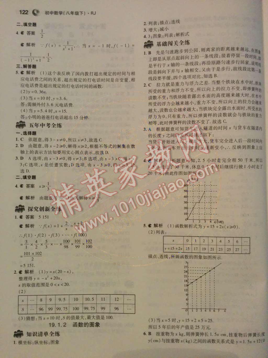 2014年5年中考3年模拟初中数学八年级下册人教版 第27页