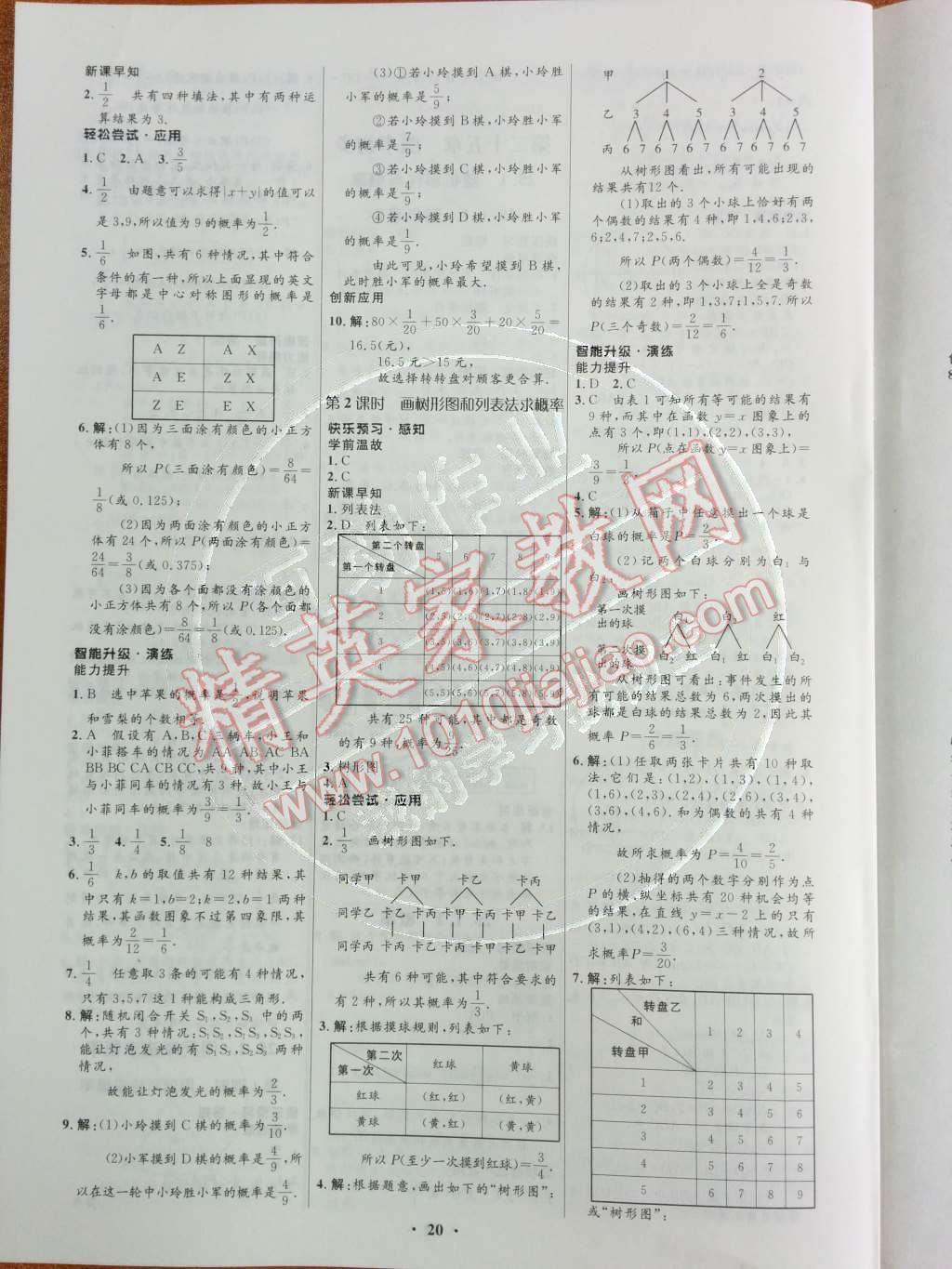 2014年初中同步测控优化设计九年级数学上册人教版 第24页