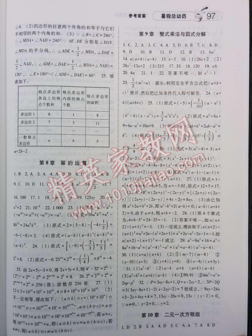 2014年暑假总动员七年级数学江苏国标版 第5页