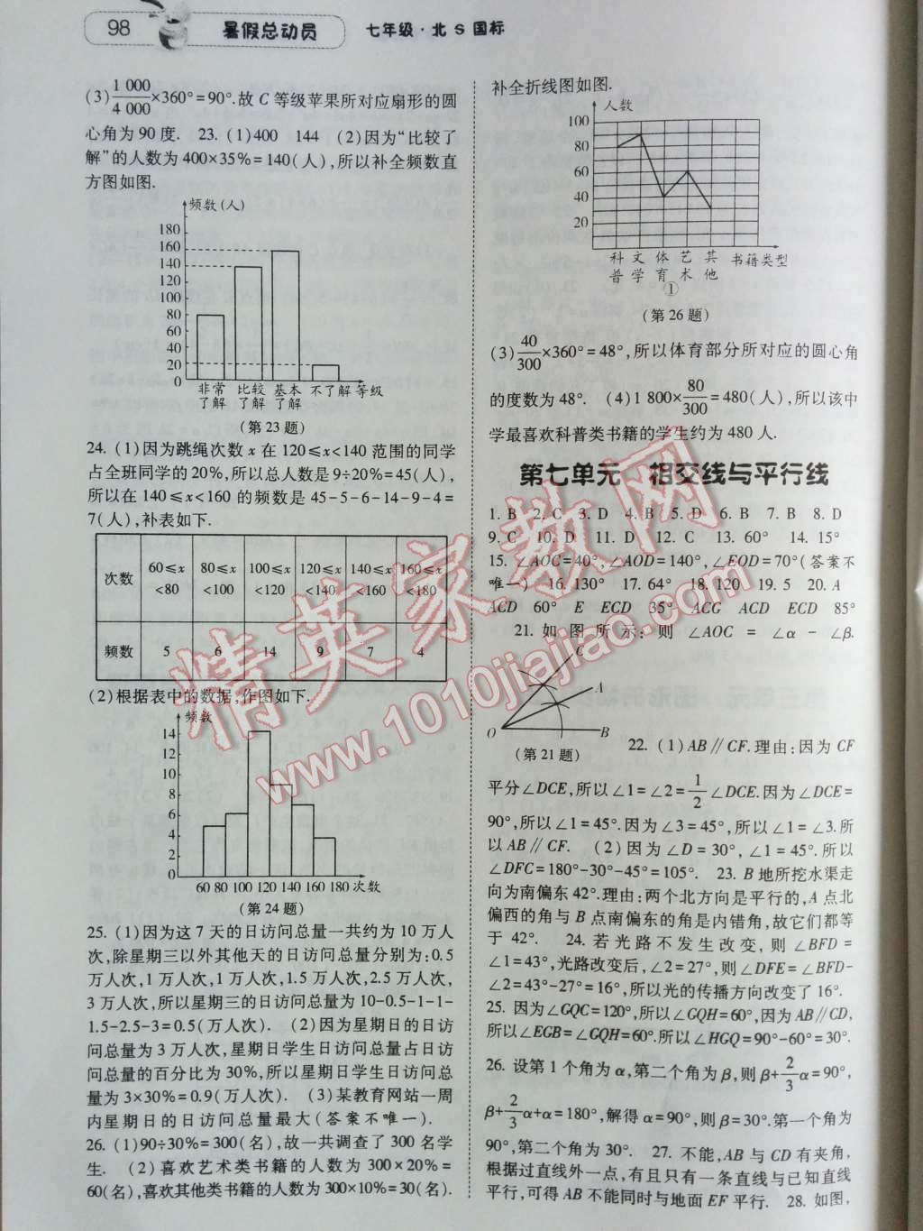 2014年暑假总动员七年级数学北师国标版 第4页