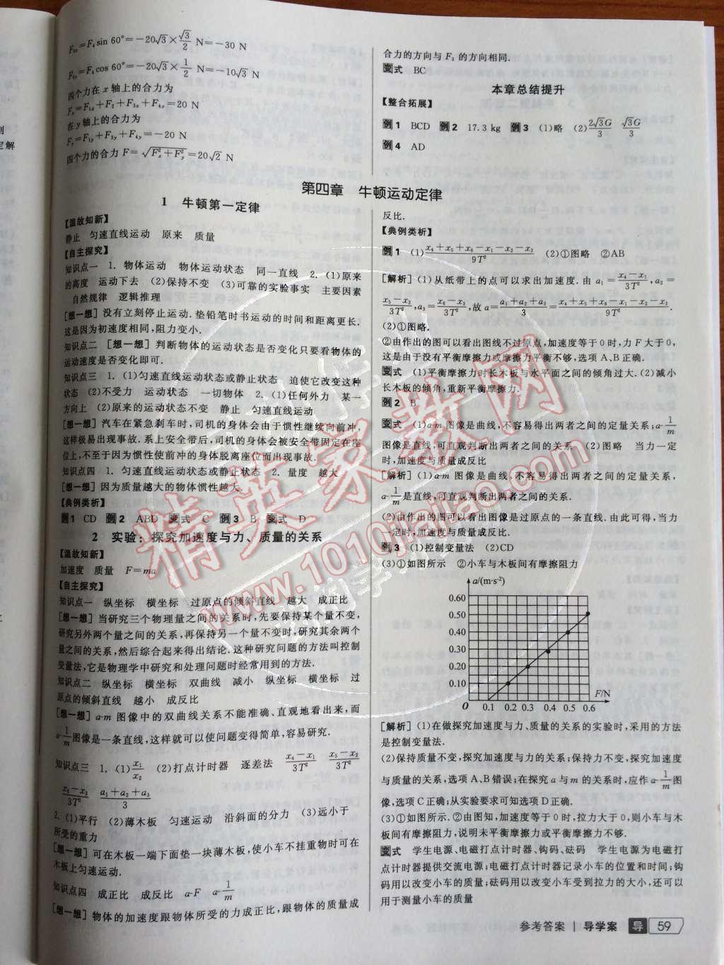 2014年全品学练考测评卷高中物理必修1人教版 第45页