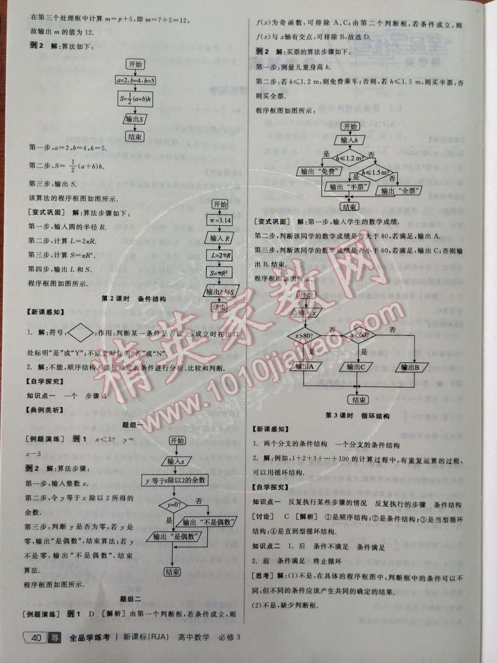 2014年全品學(xué)練考測評卷高中數(shù)學(xué)必修3人教A版 第30頁