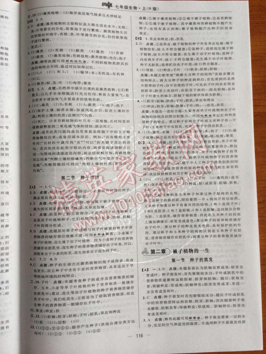 2014年綜合應(yīng)用創(chuàng)新題典中點(diǎn)七年級(jí)生物上冊(cè)人教版 第三章 生物圈中的綠色植物第41頁(yè)