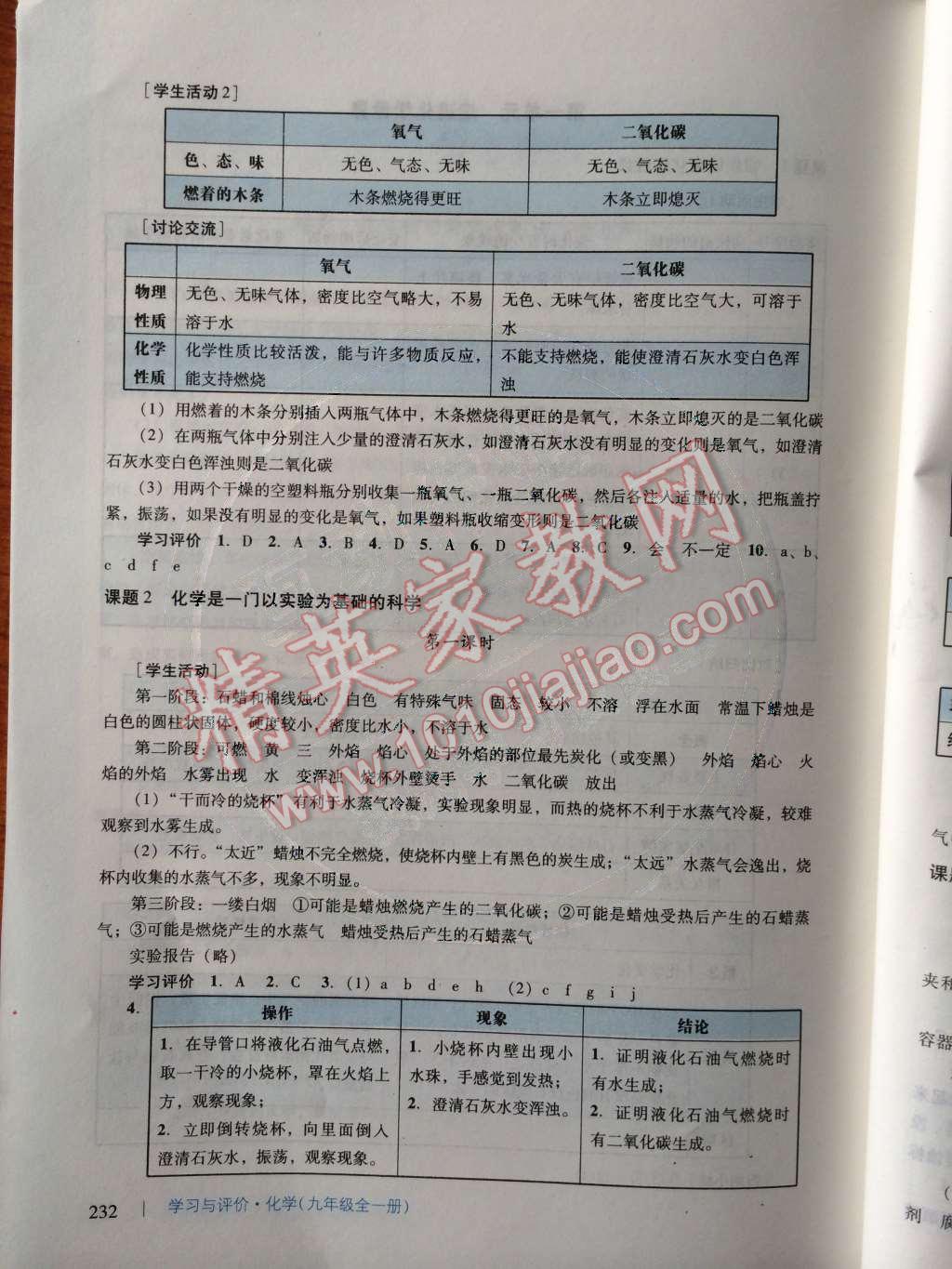 2014年学习与评价九年级化学全一册人教版 第3页