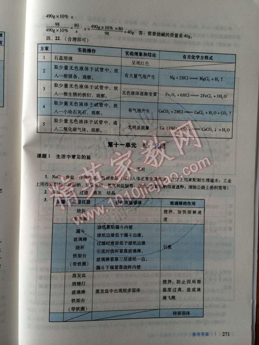 2014年学习与评价九年级化学全一册人教版 第51页