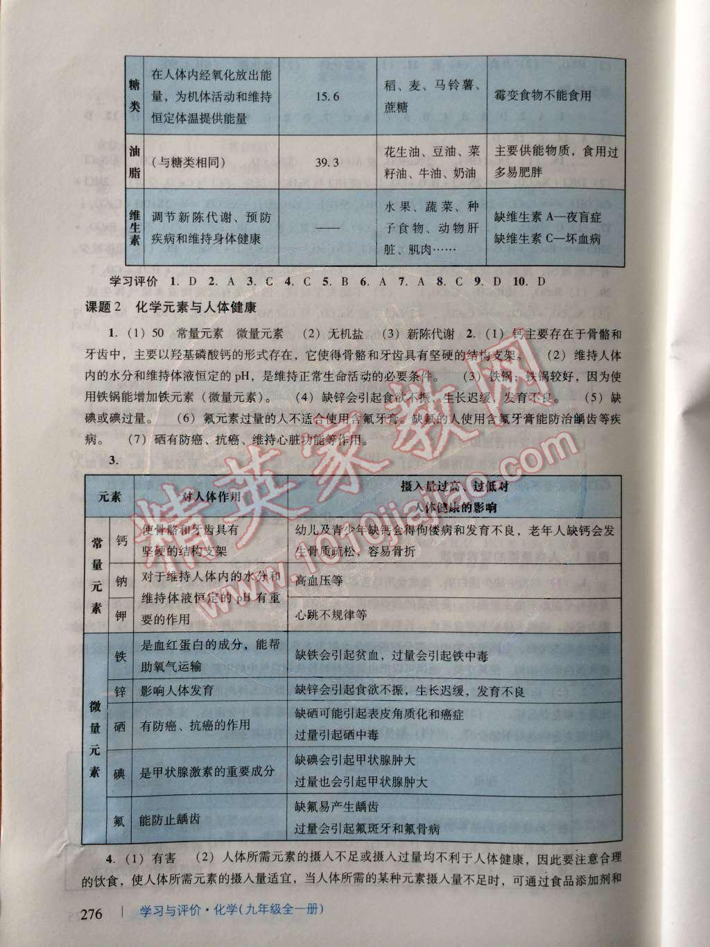 2014年学习与评价九年级化学全一册人教版 第57页