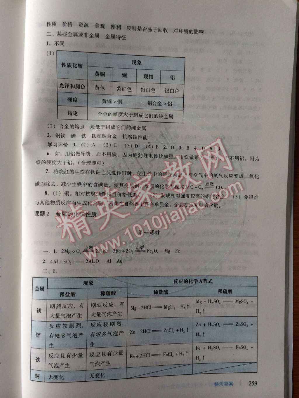 2014年学习与评价九年级化学全一册人教版 第36页