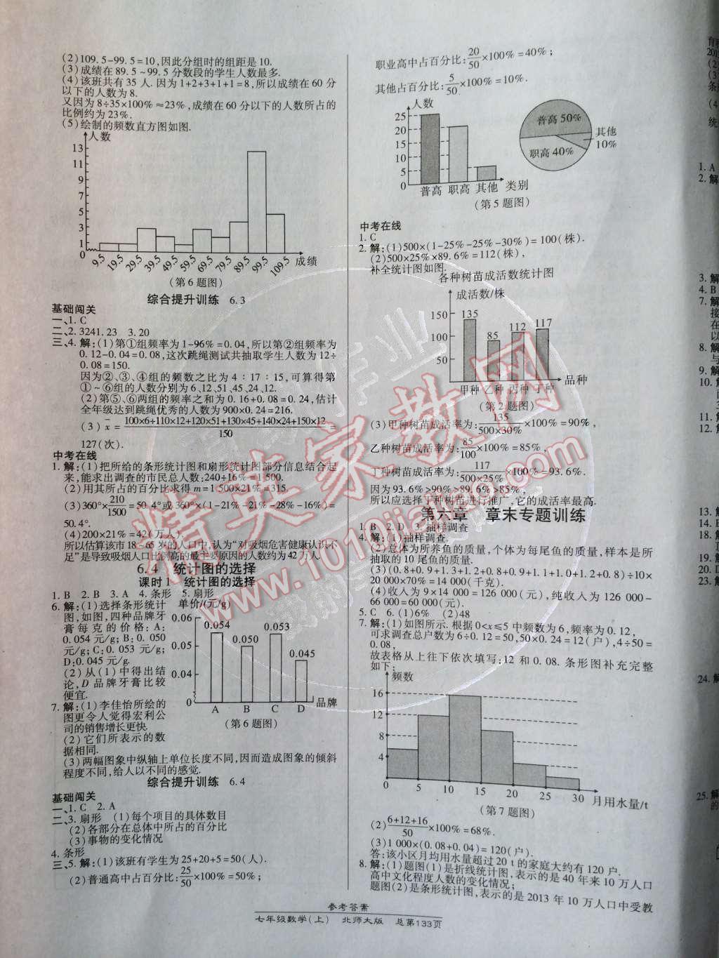 2014年高效課時通10分鐘掌控課堂七年級數(shù)學(xué)上冊北師大版 參考答案第102頁