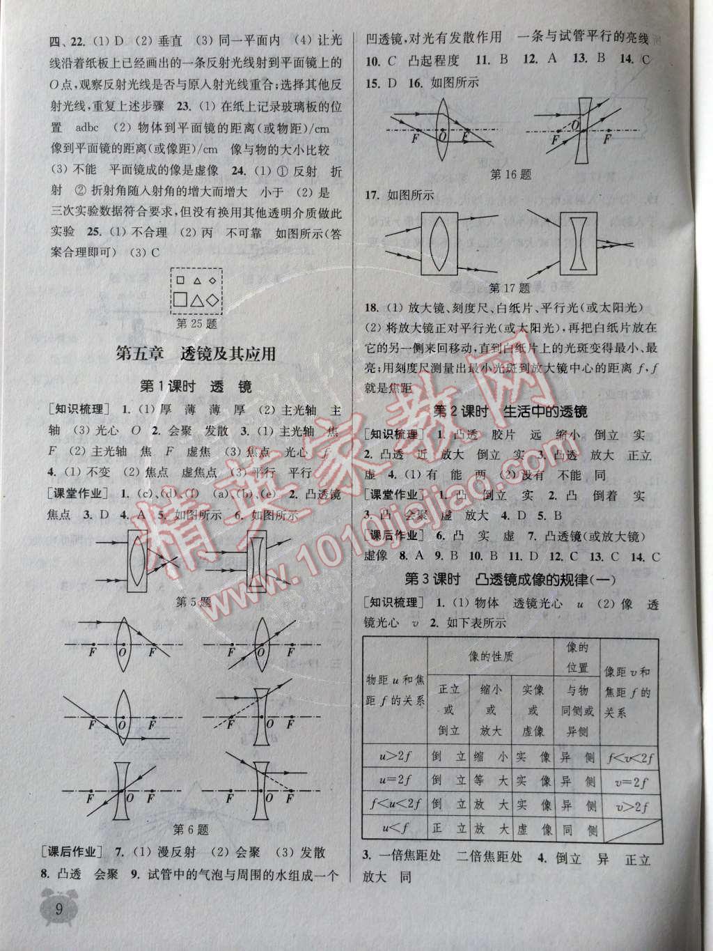 2014年通城學(xué)典課時(shí)作業(yè)本八年級(jí)物理上冊(cè)人教版 第9頁