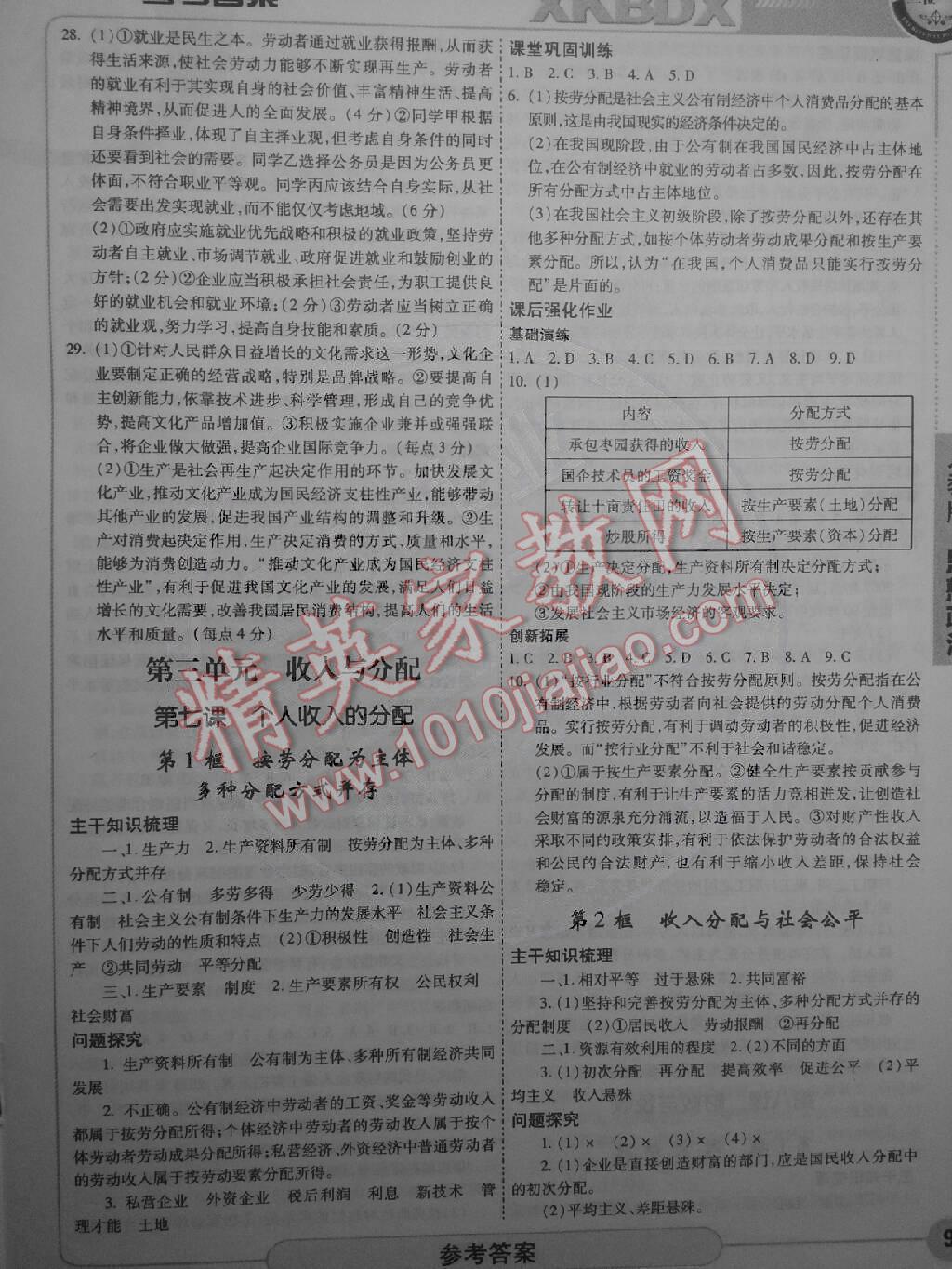 2014年成才之路高中新課程學(xué)習(xí)指導(dǎo)思想政治必修1人教版 第9頁