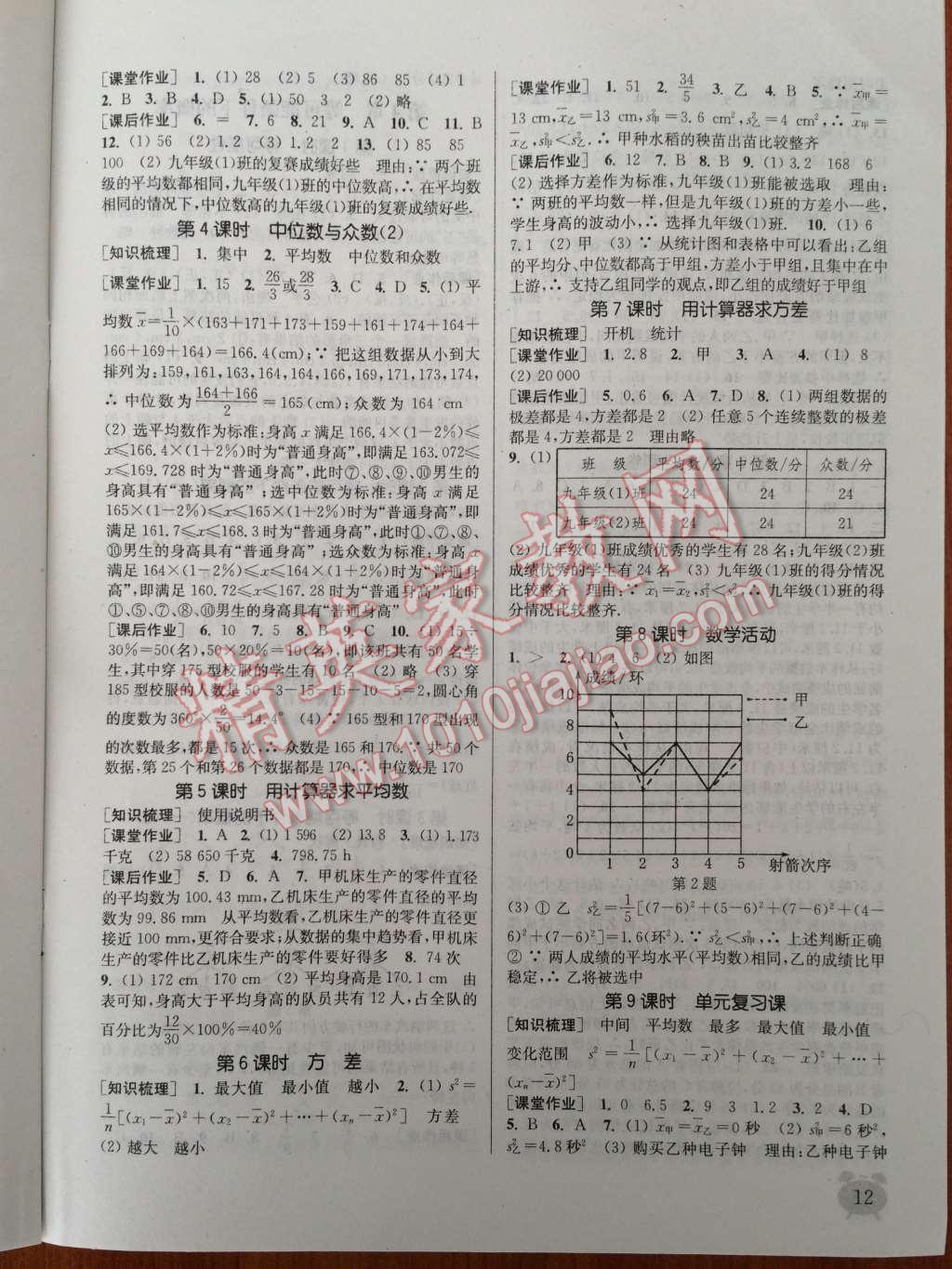 2014年通城學(xué)典課時(shí)作業(yè)本九年級(jí)數(shù)學(xué)上冊(cè)江蘇版 第14頁