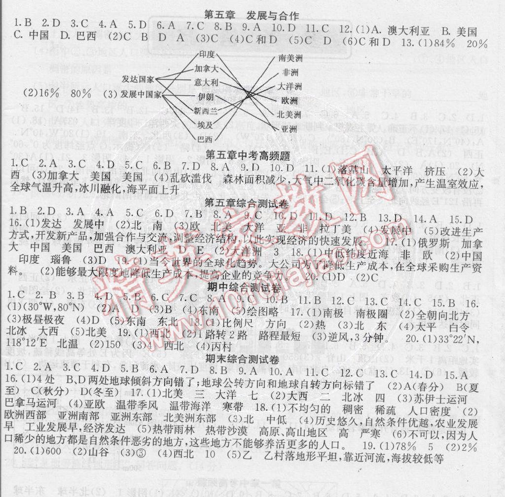 2014年名校课堂内外七年级地理上册人教版 第4页