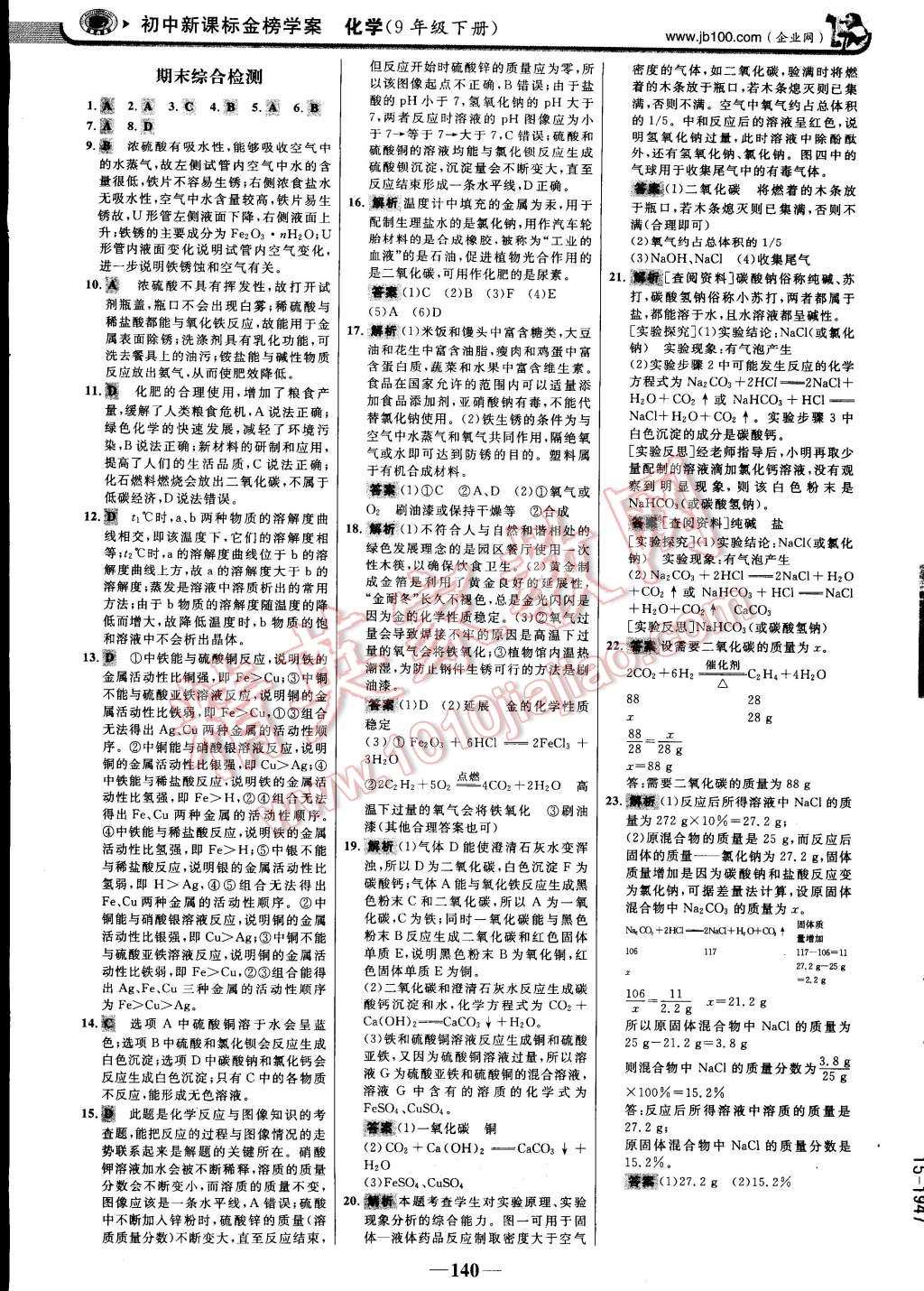 2014年世紀(jì)金榜金榜學(xué)案九年級(jí)化學(xué)下冊(cè)人教版 第23頁(yè)