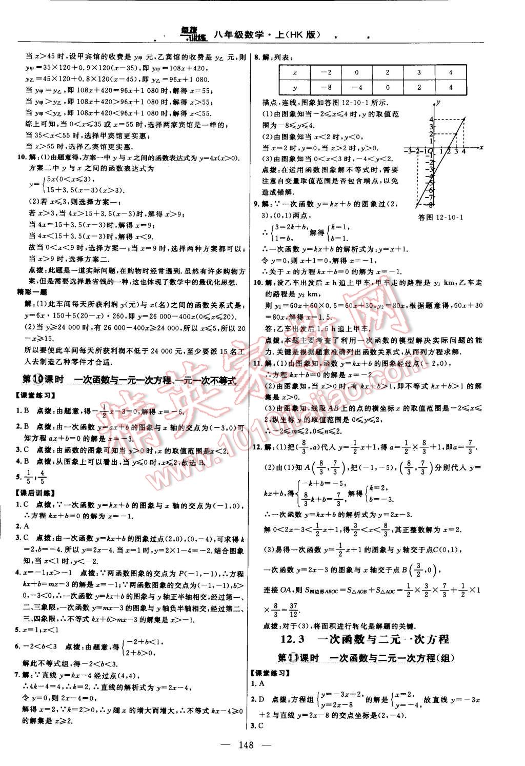 2014年點(diǎn)撥訓(xùn)練八年級(jí)數(shù)學(xué)上冊(cè)滬科版 第50頁