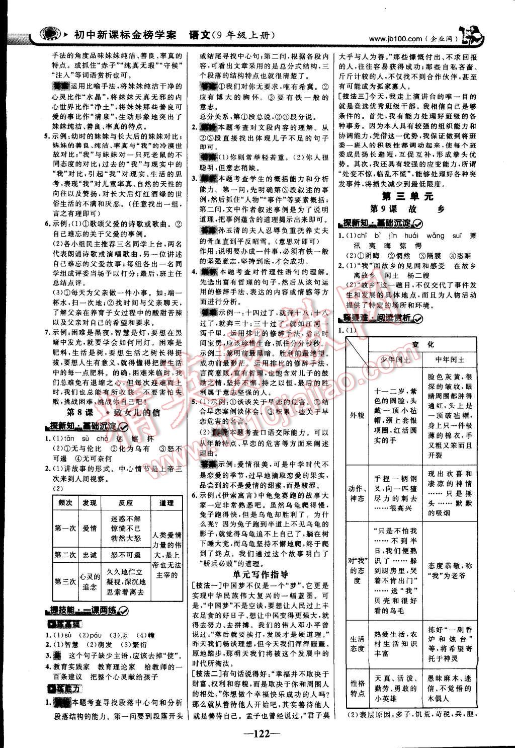 2014年世紀(jì)金榜金榜學(xué)案九年級(jí)語(yǔ)文上冊(cè)人教版 第5頁(yè)