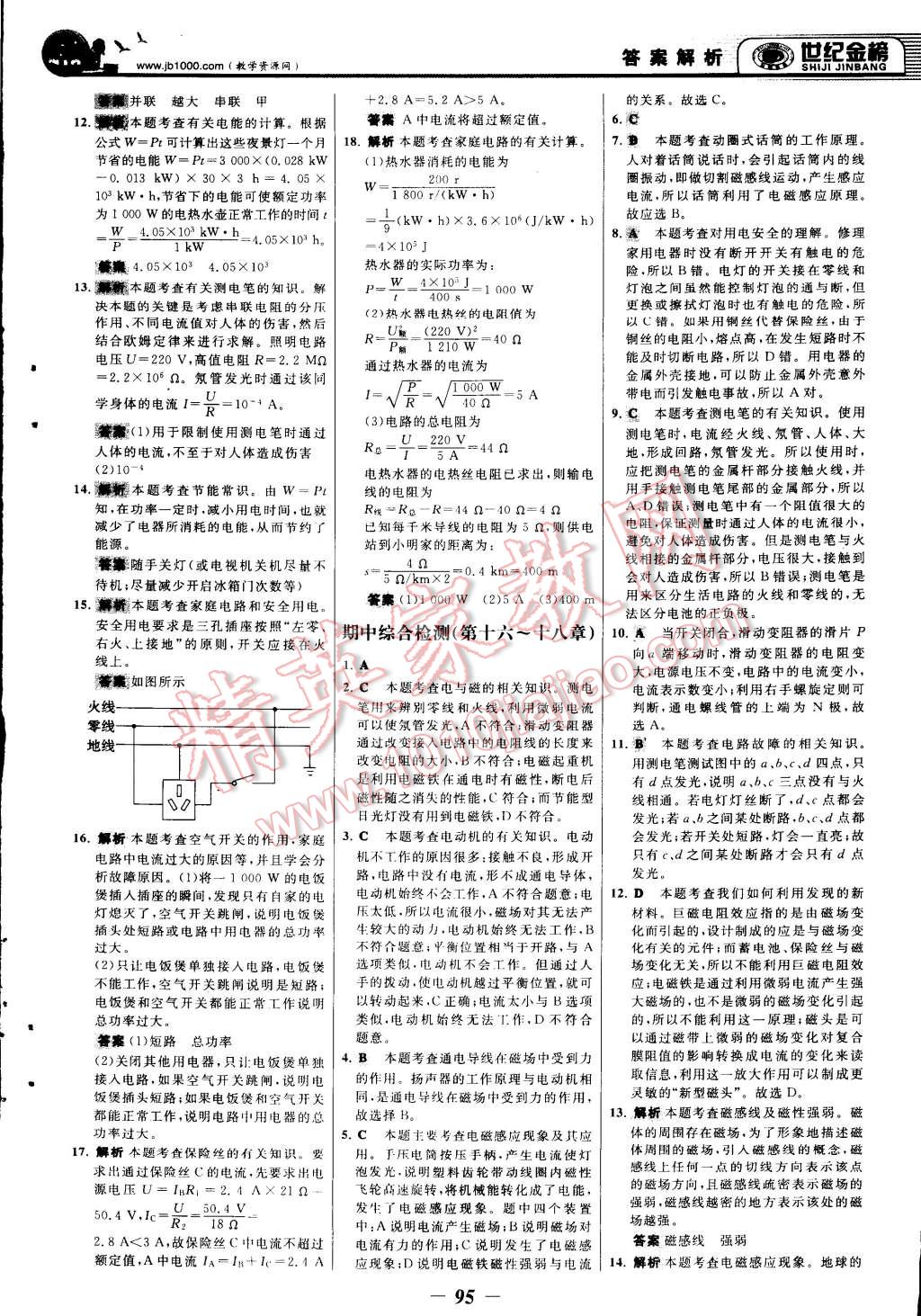 2015年世紀(jì)金榜金榜學(xué)案九年級物理下冊人教版 第18頁