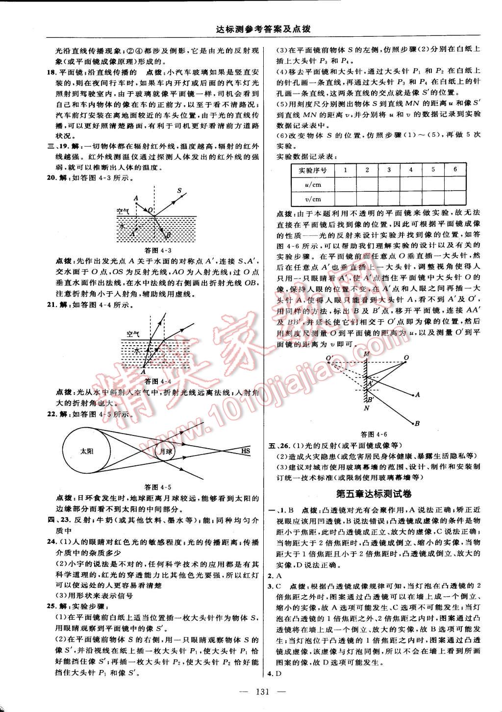 2014年點撥訓(xùn)練八年級物理上冊人教版 第41頁