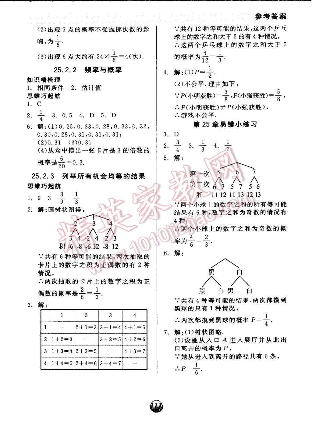 2014年全品基础小练习九年级数学上册华师大版 第13页