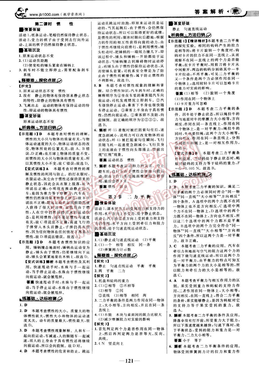 2015年世紀(jì)金榜金榜學(xué)案八年級物理下冊人教版 第4頁