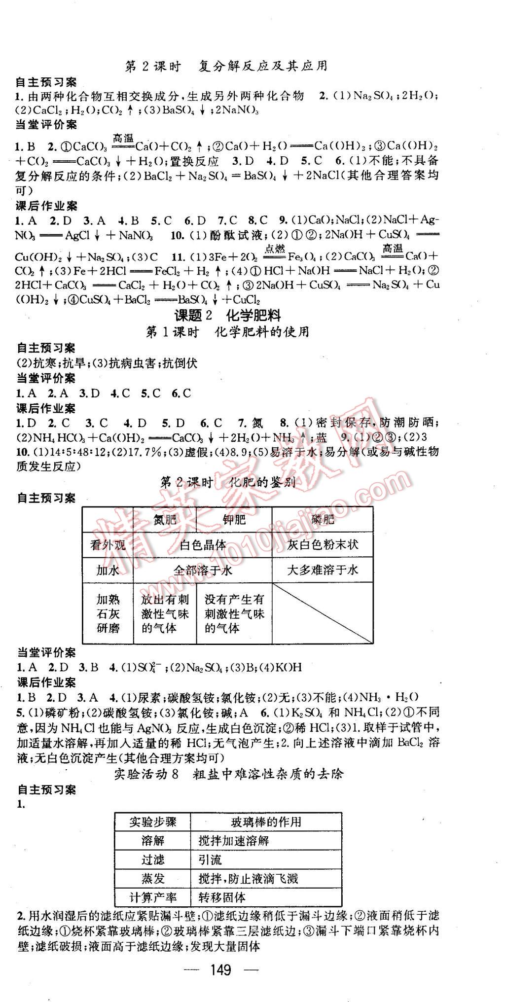 2015年名师测控九年级化学下册人教版 第9页