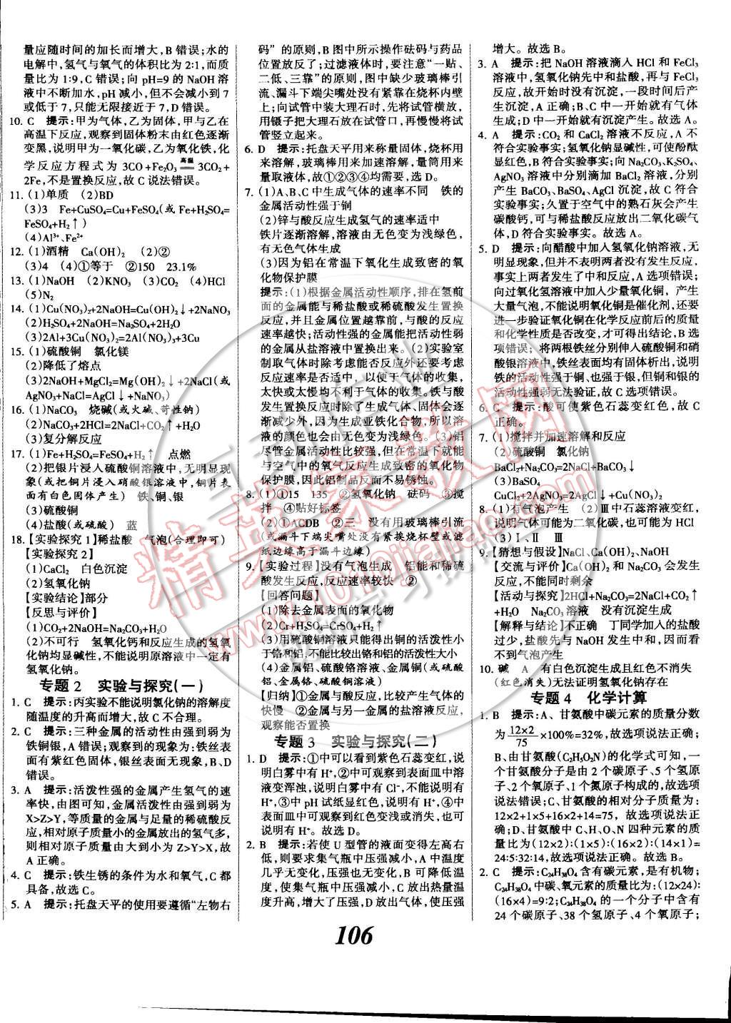 2014年全優(yōu)課堂考點集訓(xùn)與滿分備考九年級化學(xué)全一冊下 第10頁