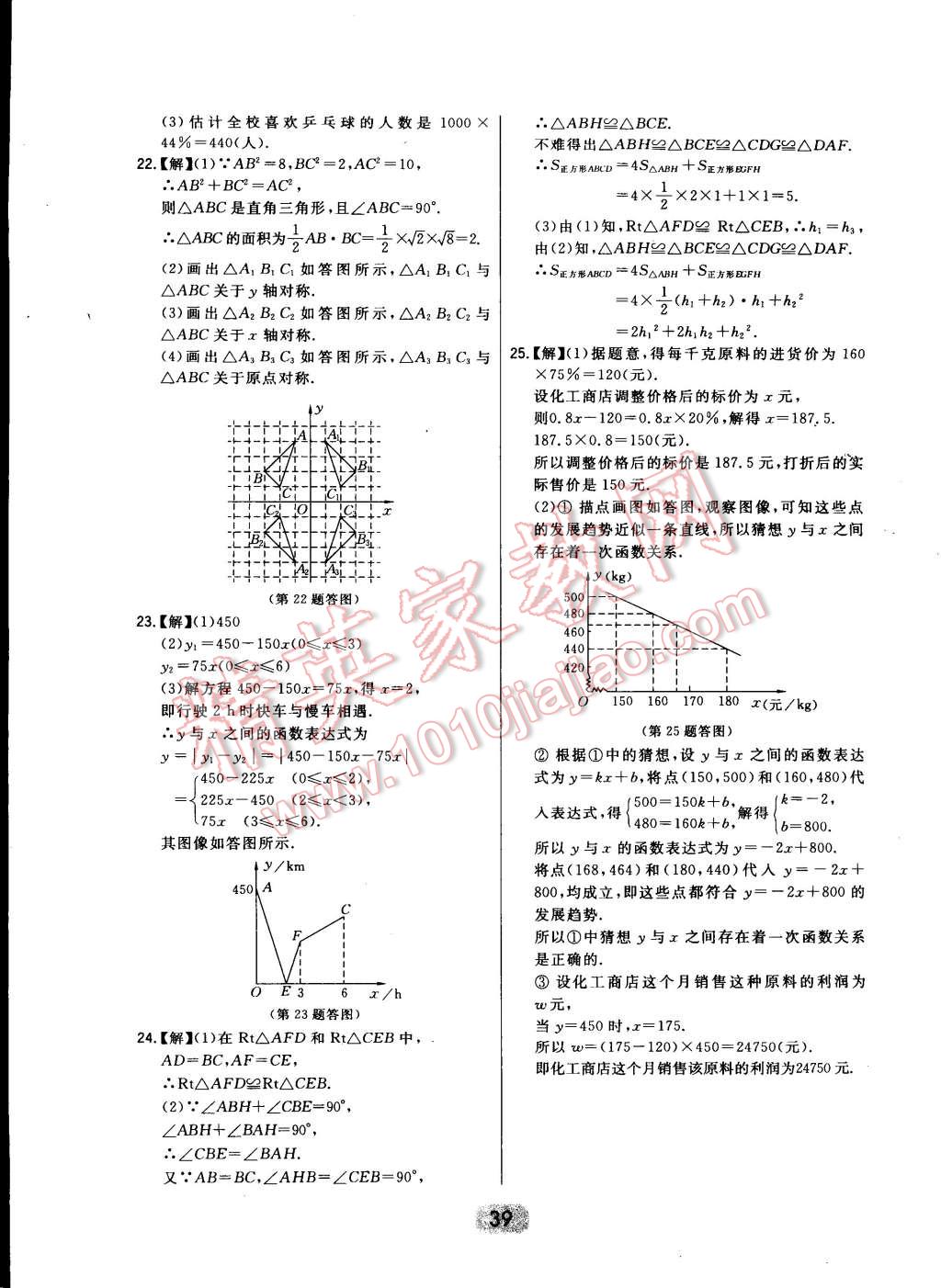 2015年北大綠卡八年級(jí)數(shù)學(xué)下冊(cè)冀教版 第46頁(yè)