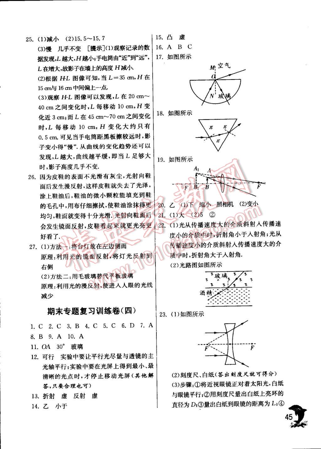 2014年實(shí)驗(yàn)班提優(yōu)訓(xùn)練八年級(jí)物理上冊(cè)蘇科版 第45頁