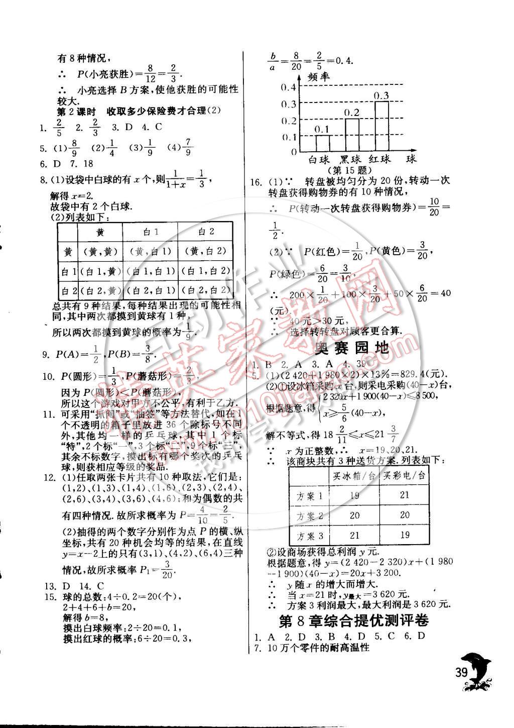 2015年實(shí)驗(yàn)班提優(yōu)訓(xùn)練九年級數(shù)學(xué)下冊蘇科版 第39頁