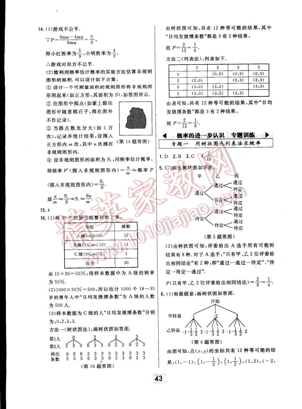 2014年北大綠卡九年級(jí)數(shù)學(xué)上冊(cè)北師大版 第15頁