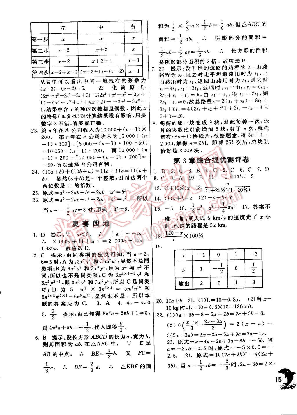 2014年實驗班提優(yōu)訓(xùn)練七年級數(shù)學(xué)上冊蘇科版 第15頁