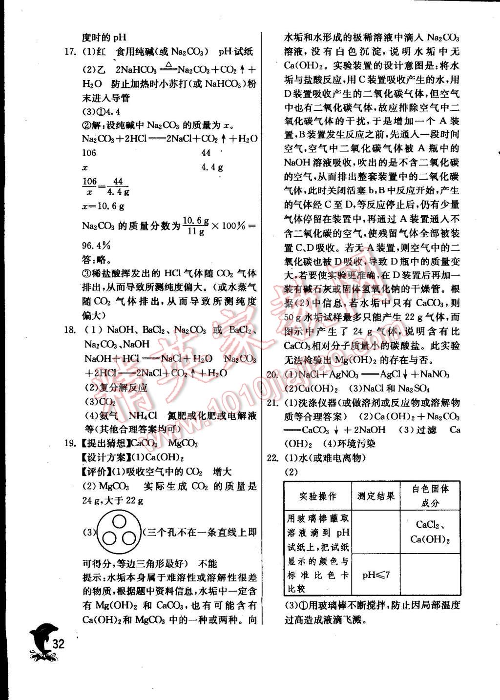 2015年实验班提优训练九年级化学下册沪教版 第32页