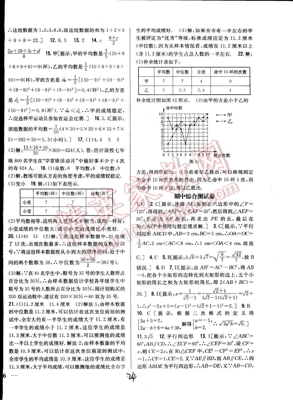 2015年全科王同步課時(shí)練習(xí)八年級(jí)數(shù)學(xué)下冊(cè)人教版 第24頁(yè)