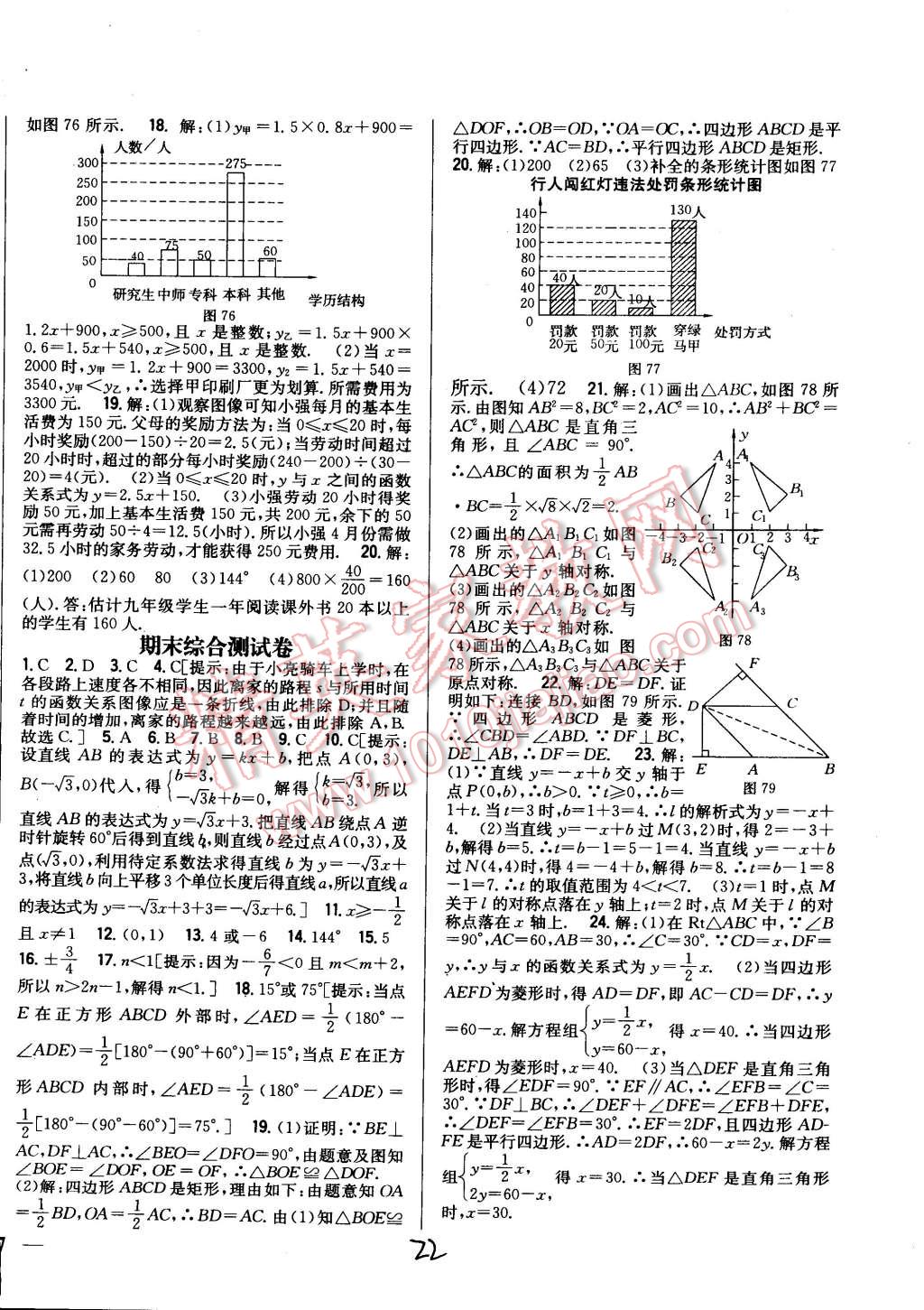 2015年全科王同步課時(shí)練習(xí)八年級(jí)數(shù)學(xué)下冊冀教版 第22頁