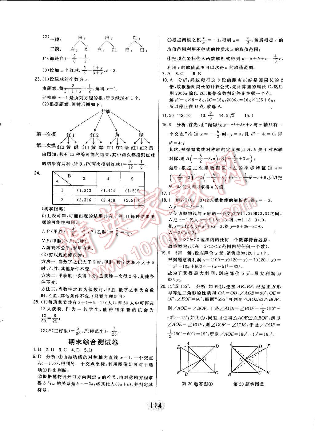 2014年北大绿卡九年级数学上册人教版 第80页