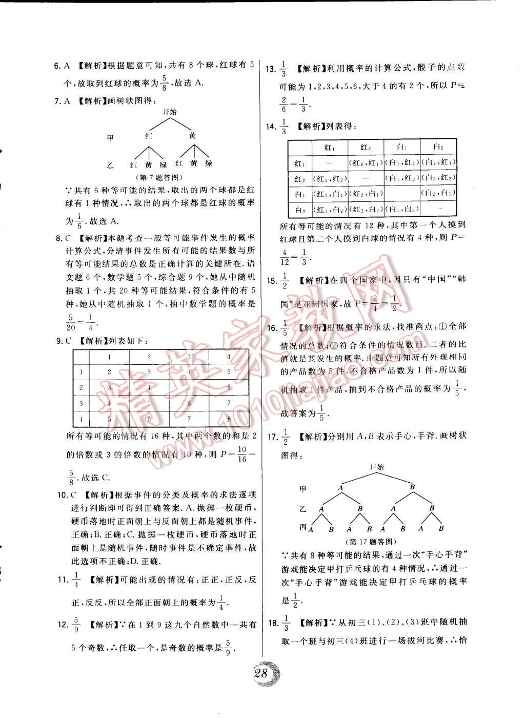 2015年北大綠卡九年級數(shù)學下冊冀教版 第9頁