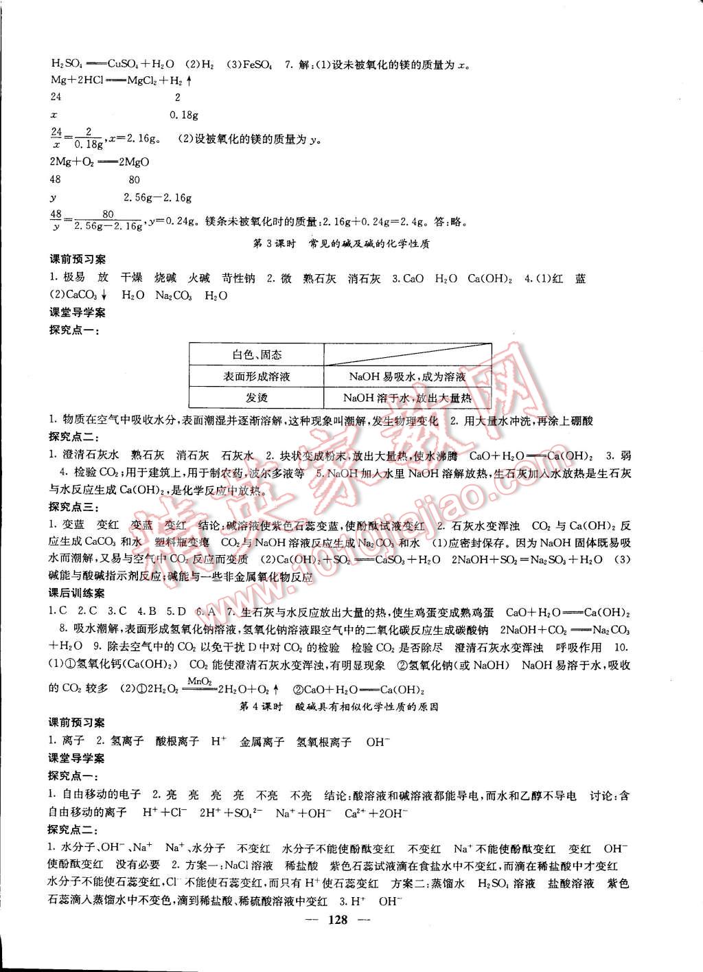 2015年名校课堂内外九年级化学下册人教版 第11页