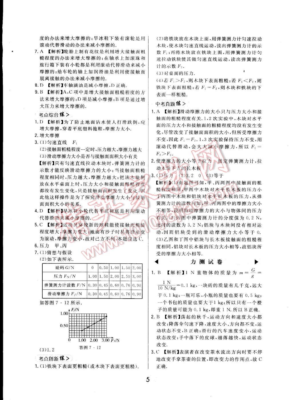 2015年北大綠卡課時同步講練八年級物理下冊教科版 第15頁