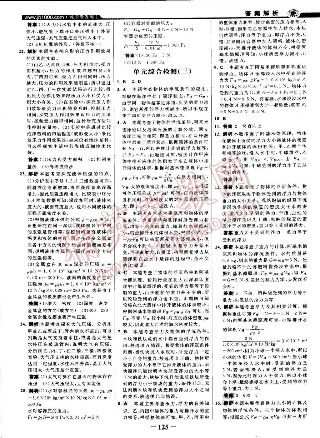 2015年世紀金榜百練百勝八年級物理下冊滬科版 第3頁