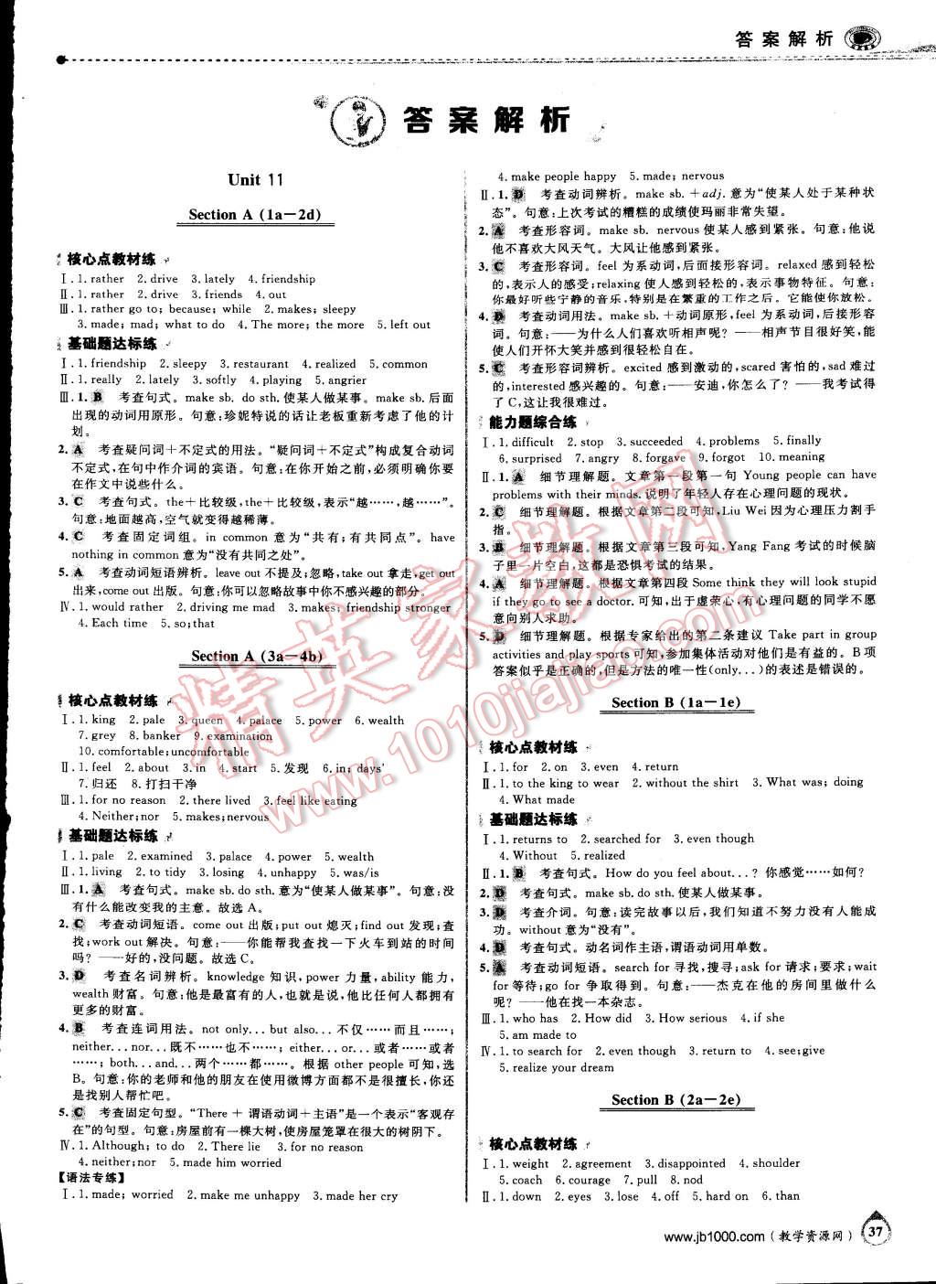 2015年世纪金榜百练百胜九年级英语下册 第1页