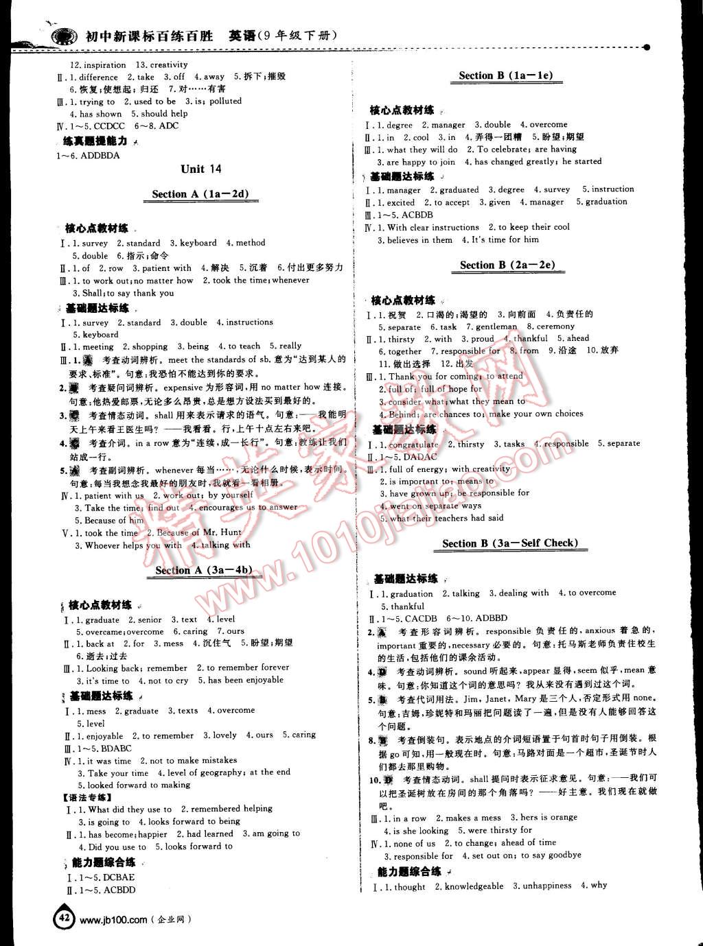 2015年世纪金榜百练百胜九年级英语下册 第6页